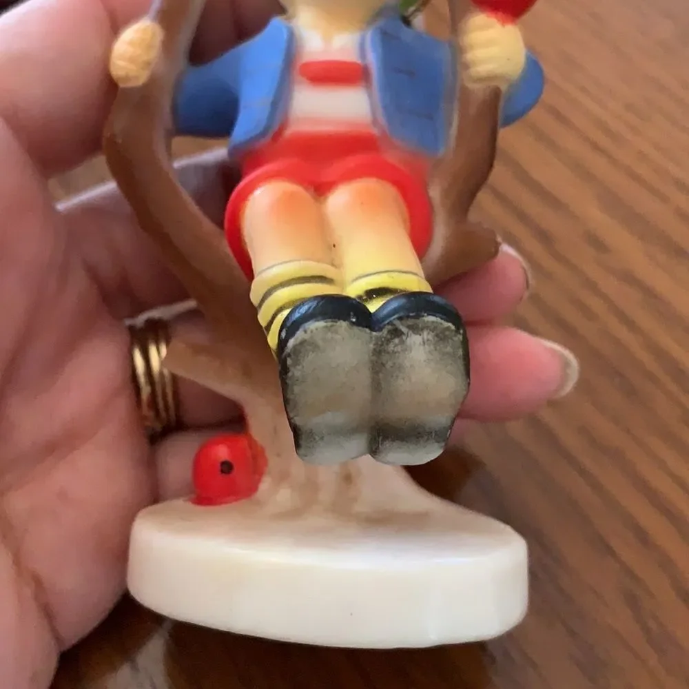 Vtg Hummel “look” boy‎ sitting in tree Christmas tree ornament